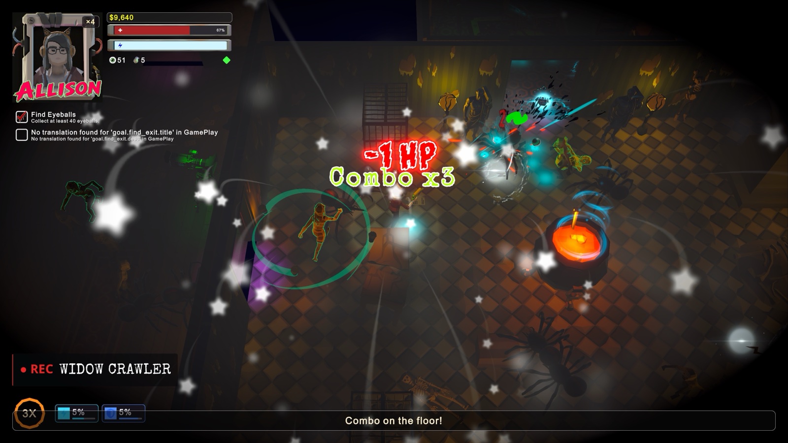 Haunted House Hellshift gameplay showing combo.